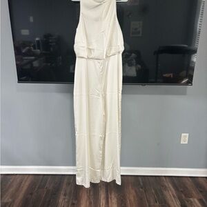 Elegant Cream Maxi Dress